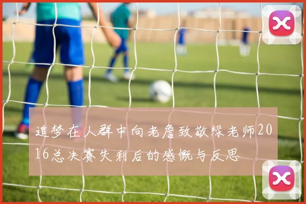 追梦在人群中向老詹致敬绿老师2016总决赛失利后的感慨与反思